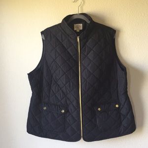 Black quilted vest